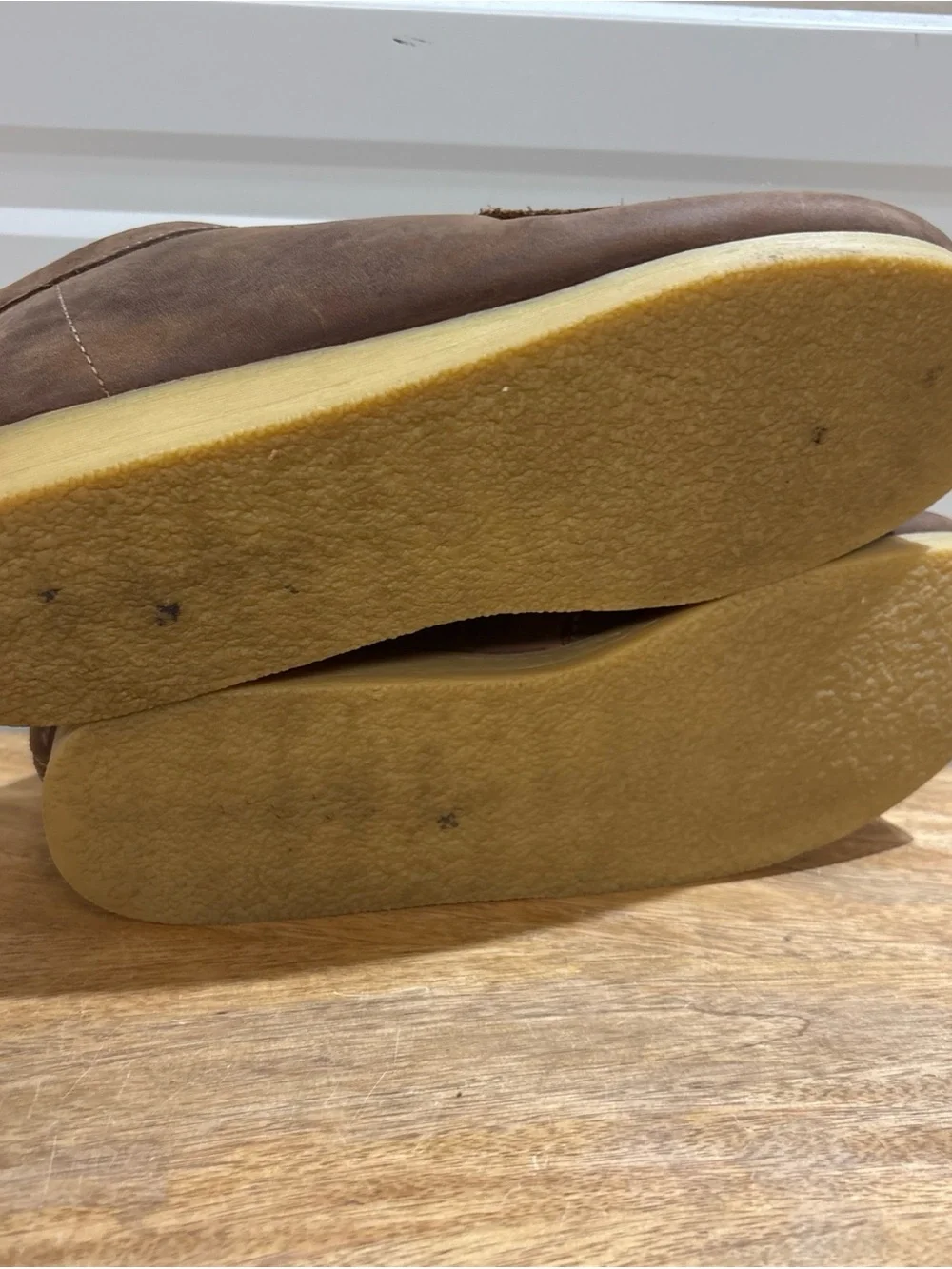 Clarks Stinson Low Leather Moccasins Mens Size 9 Brown Beeswax Shoes Chukka Boot